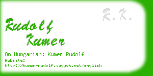 rudolf kumer business card